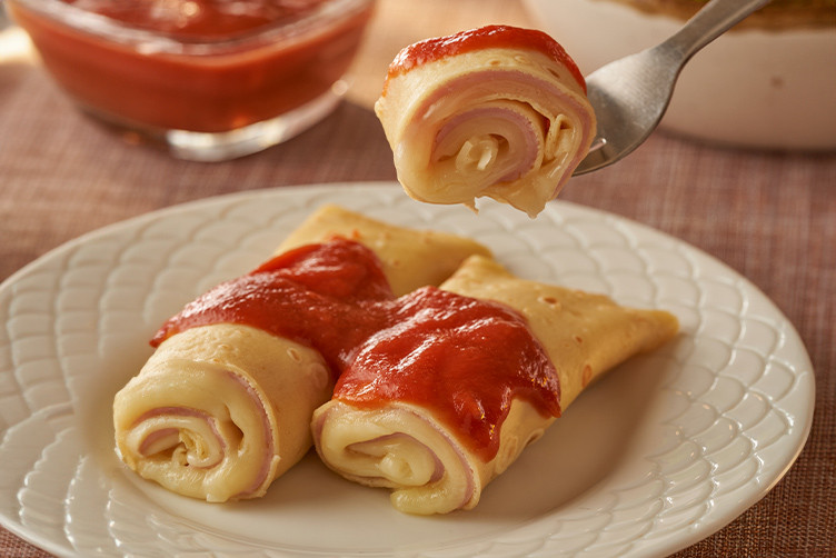 Panqueca de Queijo e Presunto