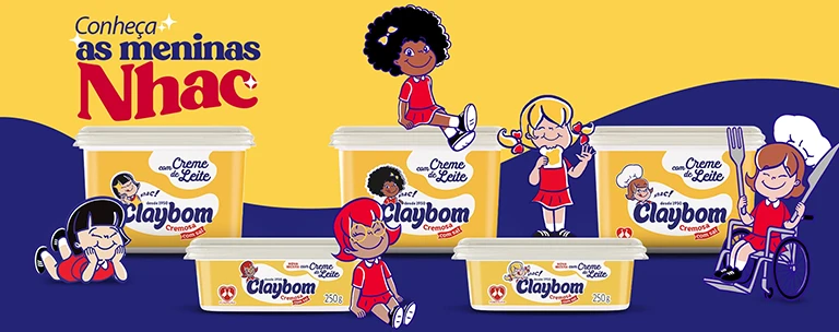 As Meninas Nhac - Chegaram nas embalagens da nova Claybom
