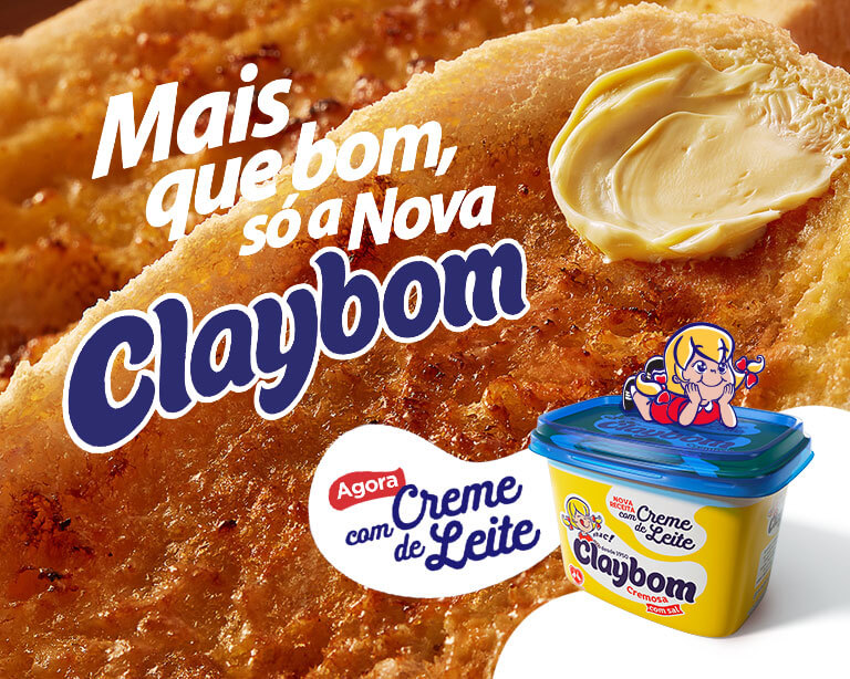 Mais que bom, só a nova Claybom agora com creme de leite