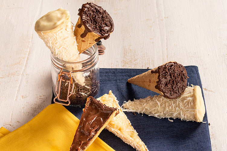 Cone Trufado de Brigadeiro e Beijinho